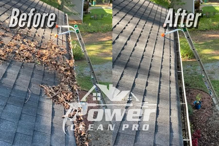Before and after roof cleaning in greensboro nc