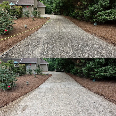 How can driveway cleaning help protect your concrete from permanent stains